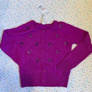 Kids' Magenta Sweater with Sequin Accents